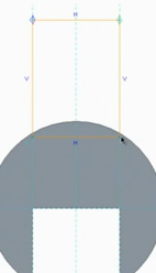rectangle snaps to it