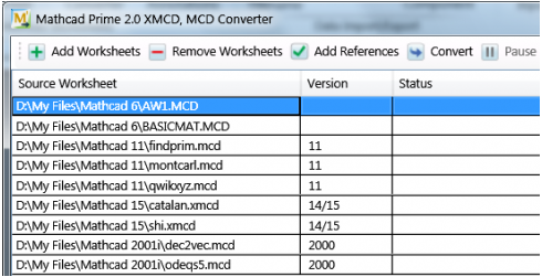 Mathcad Conversion worksheet