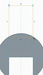 rectangle snaps to it