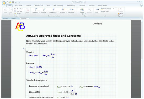 Mathcad Prime 3.0 Template