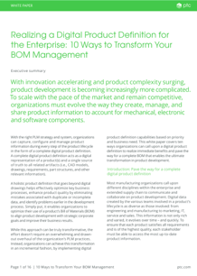 10 ways to transform your BOM management