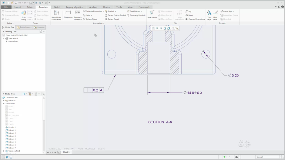  Sketching On Drawing Creo Dimensions with Realistic