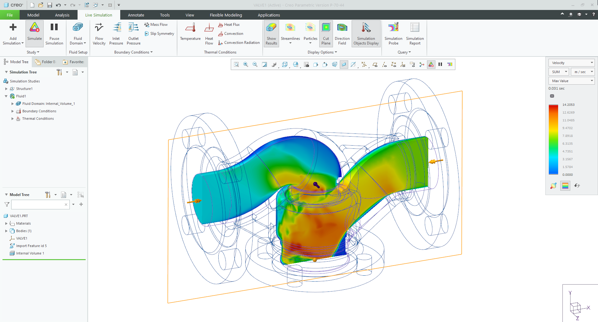 Internal Flow Cut Plane