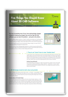 5 Things You Need To Know About 3d Cad Software